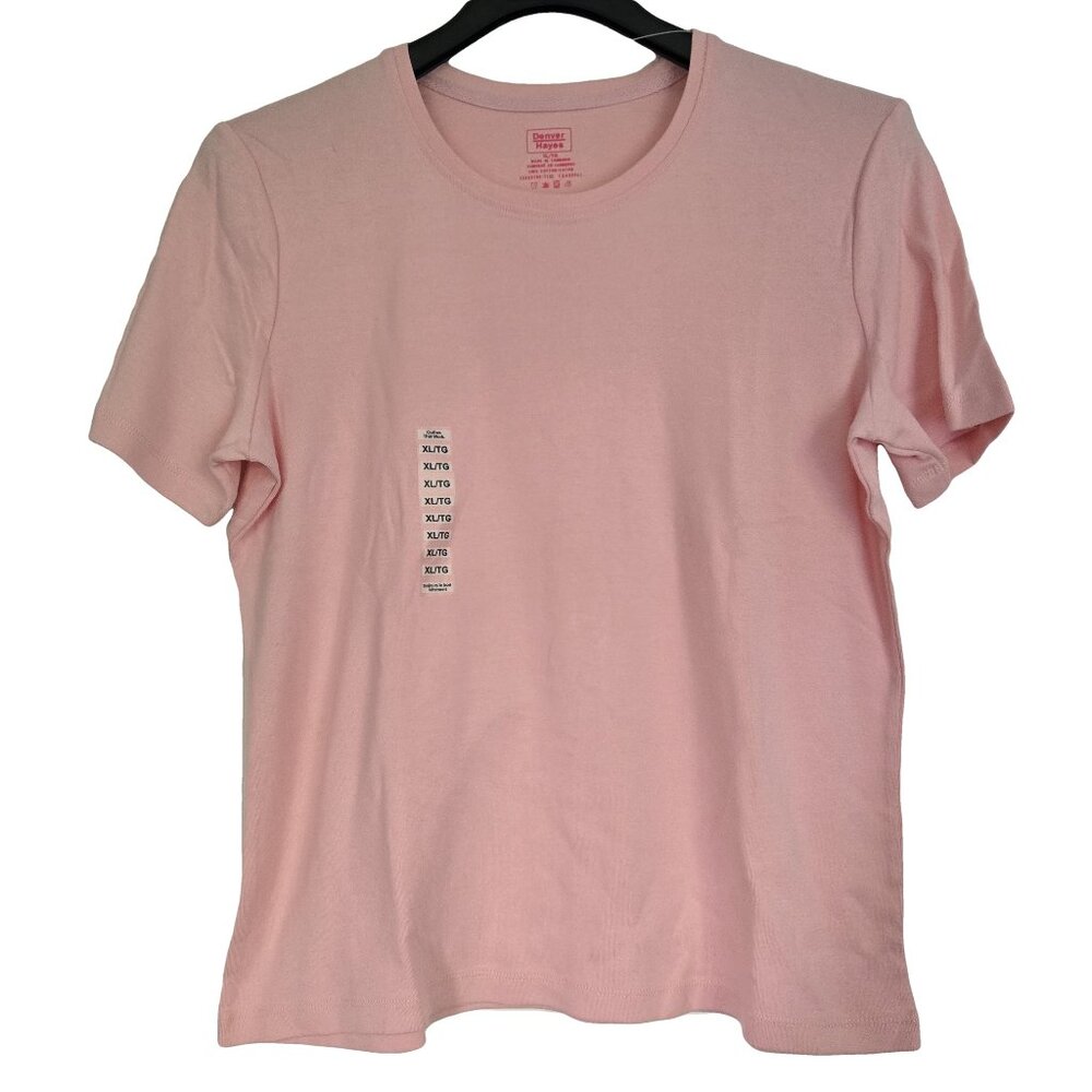 NWT DENVER HAYES Pastel Peach Short Sleeve Tee XL